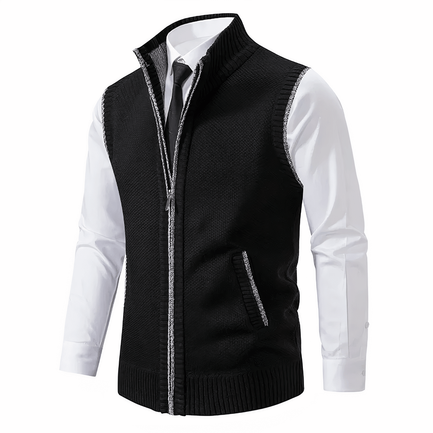 Klassisk stickad cardigan för herrar – Stil & komfort